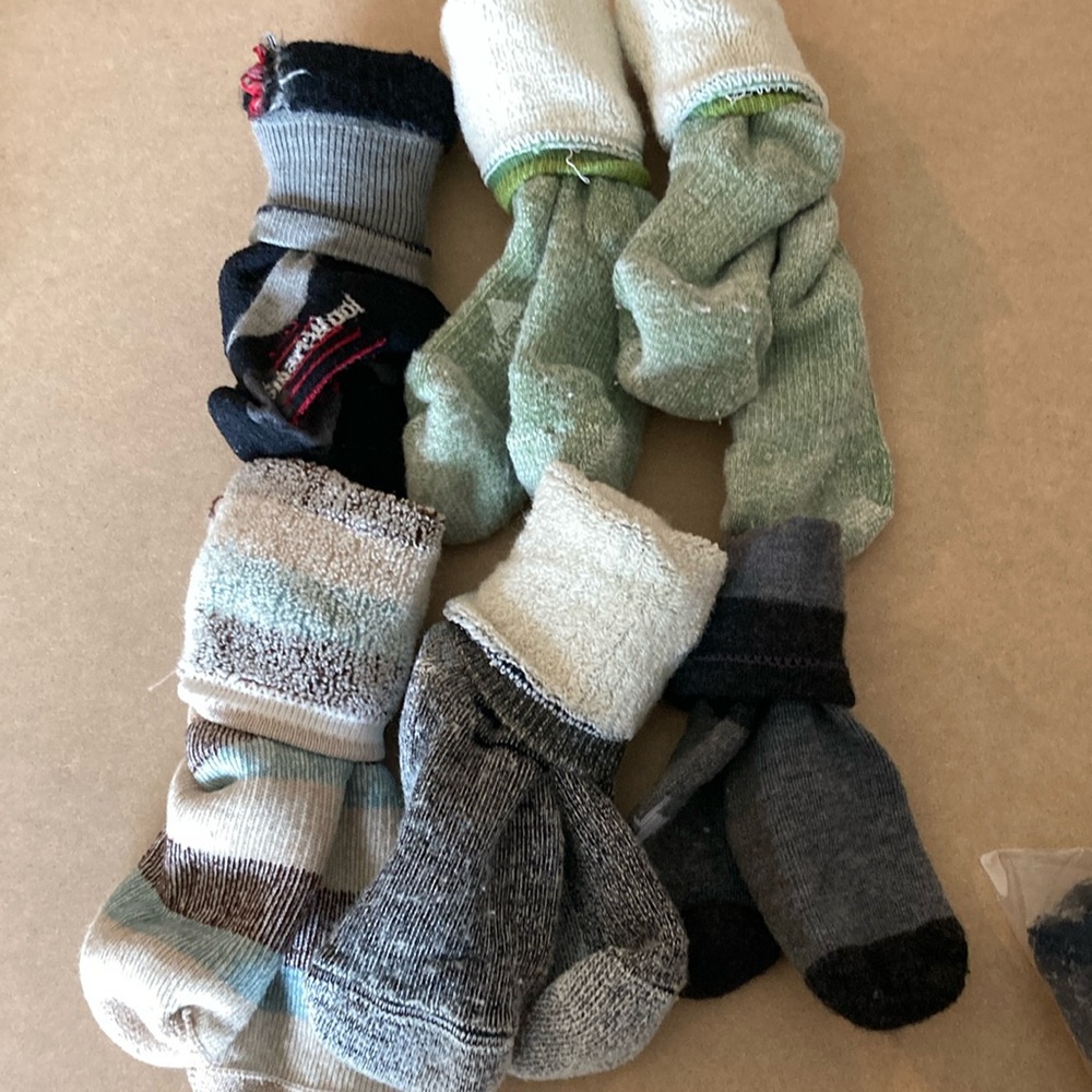 Six pairs kids wool socks - wigwam and smartwool brand